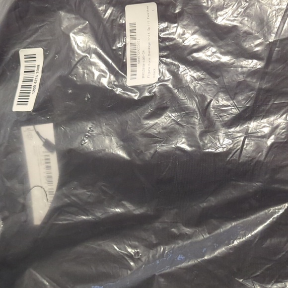 Karen Millen Figure Form Bandage Knit Split Feather Hem Midi Dress- L - Picture 1 of 6